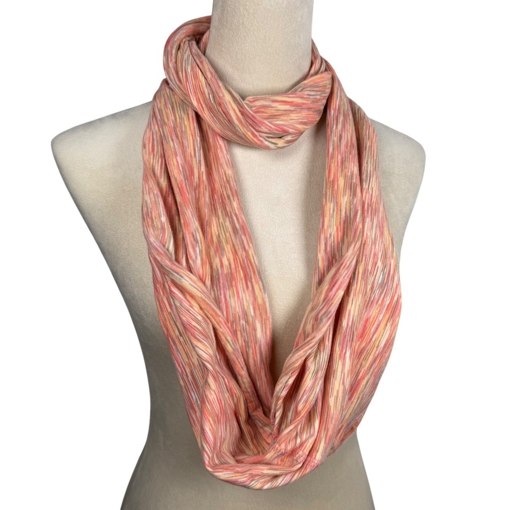 J. Jillโ Coral Orange Space Dye Infinity Scarf - Soft Cotton Loop Scarf One Size